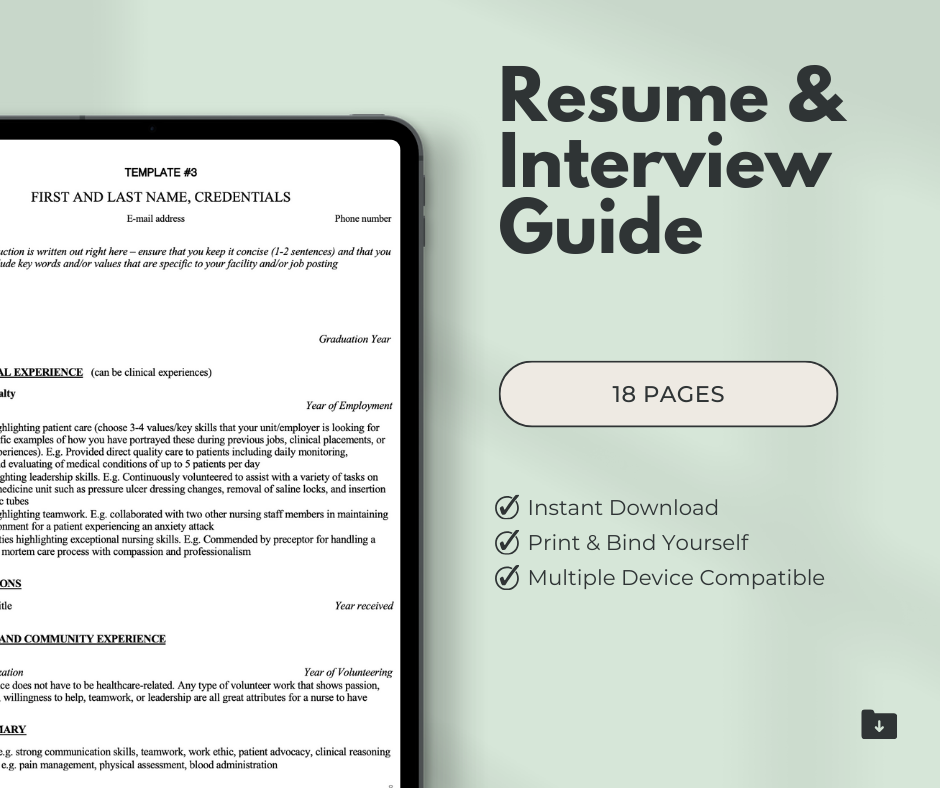 Resume & Interview Guide – NurseIQ