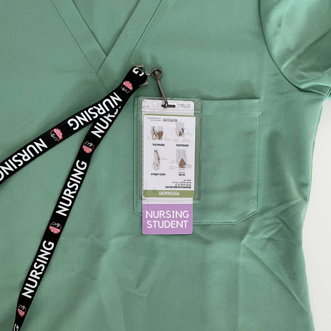 Nursing Student Designation Badge Purple / Extra Long Length