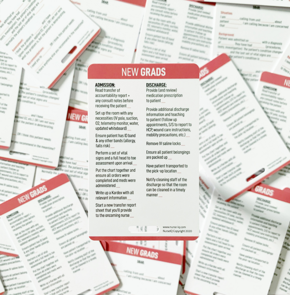 New Grads Nursing Reference Cards NurseIQ New Grads Nursing Reference Cards NurseIQ