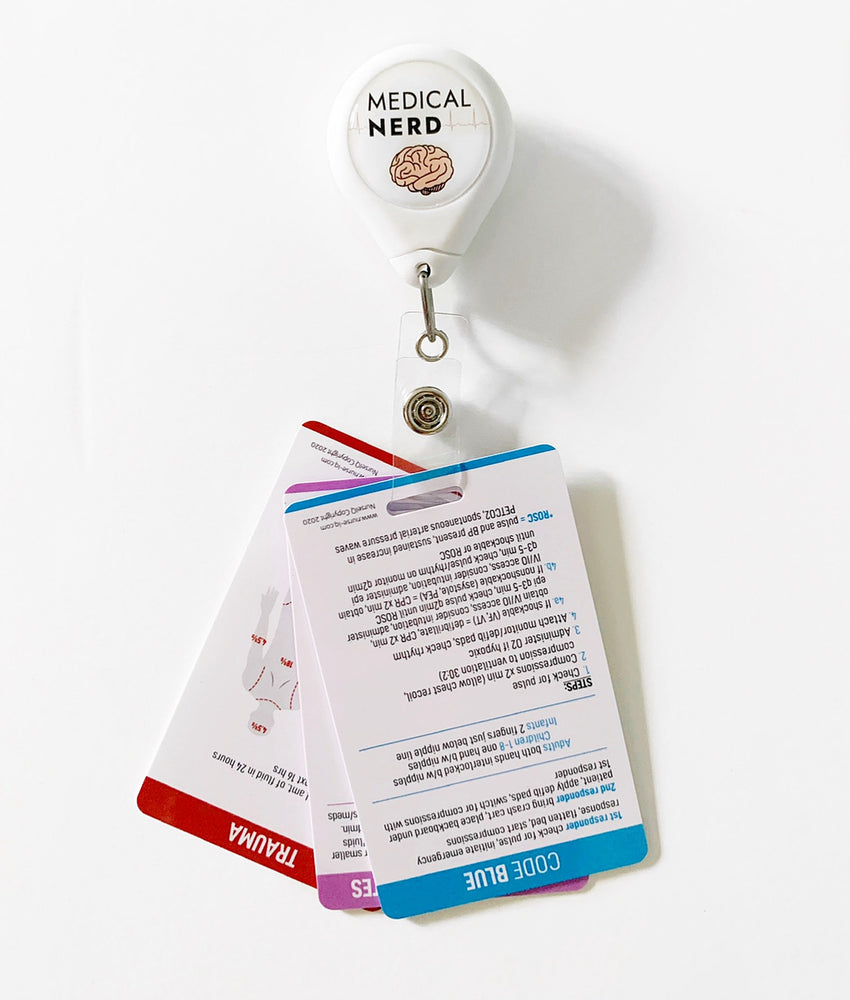 Medical Nerd Badge Reel - White – NurseIQ